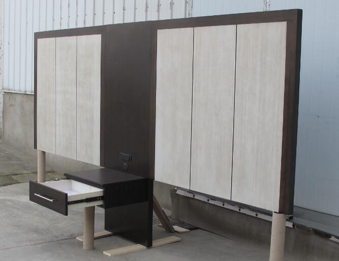 Wood Frame Hotel Style Headboards , White Upholstered Headboard Long Time Life 1