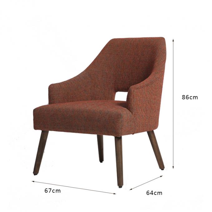 H86cm Fabric Furniture Dining Room Chairs With Wooden Base 0