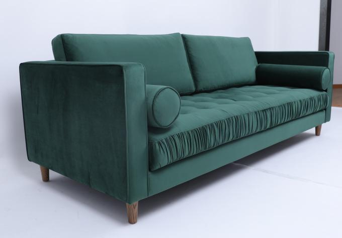 Modern Advanced Velvet Fabric Sofa With Wood Frame For Home Furniture 2