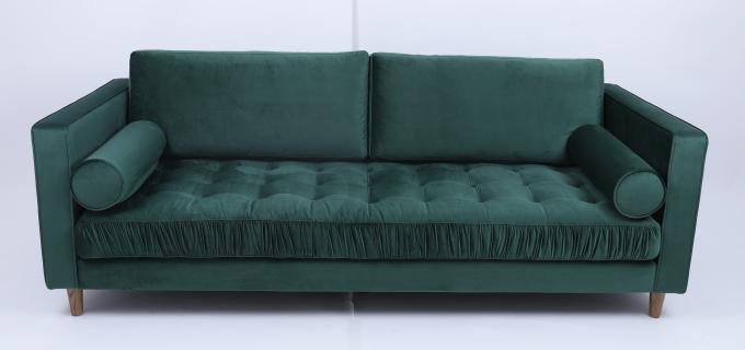 Modern Advanced Velvet Fabric Sofa With Wood Frame For Home Furniture 3