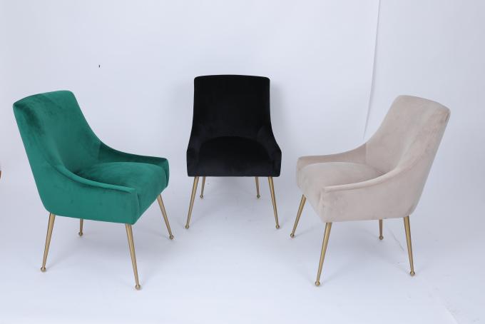 Customized Hotel Chairs Couches With Wood Frame Velvet Fabric 4