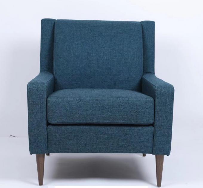 Customized Modern Armchair Fabric Wood Frame Elegant Velvet 3