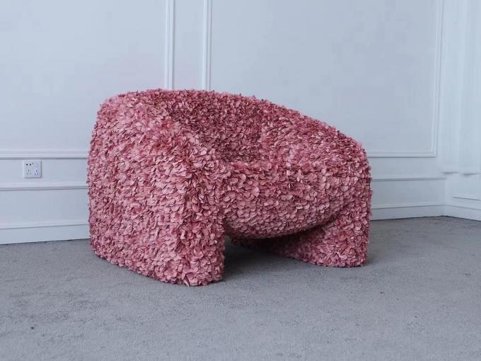 Customized Hotel Home Furniture Chair  With Wood Frame Flower Pattern 1