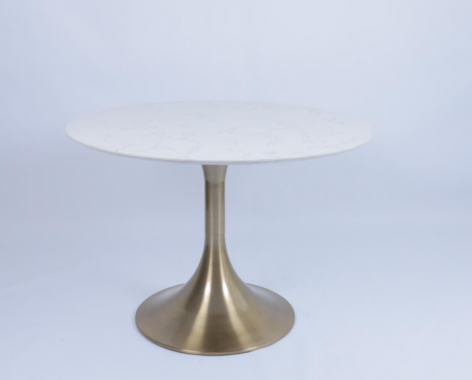 Stone Top Bedside Coffee Table Cơ sở thép không gỉ sang trọng 1