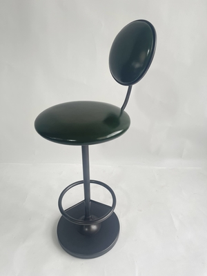 Pub Counter High Barstool With T Shaped Soft Back & Footrest