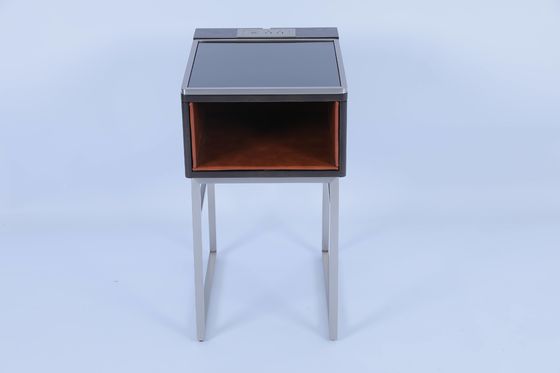 Bàn cạnh giường khách sạn hiện đại gỗ rắn thép không gỉ Bàn đêm tùy chỉnh