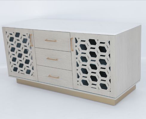 Mua Luxury Custom Cmade Oak Wood Blue Painted Finish Inside Dresser With Brass Metal Legs (Thiết kế riêng) sản xuất trực tuyến