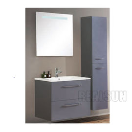 High Glossy White MDF Bathroom Vanity Customized Furniture With Metal Legs