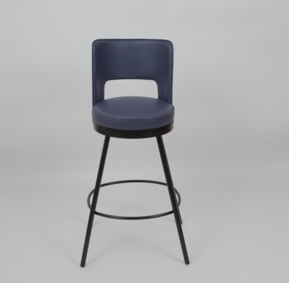 Giá tốt. Blue Fabric Cushion Black Metal Frame Bar Stool For Living Room Modern Luxury trực tuyến