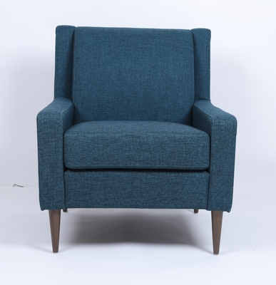 Giá tốt. Living Room Blue Fabric Single Armchair Sofa Wood Frame Modern Comfortable trực tuyến