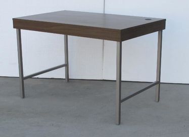 Giá tốt. Wooden Top Hotel Writing Desk Metal Legs For Study / Dining , Dark Color trực tuyến