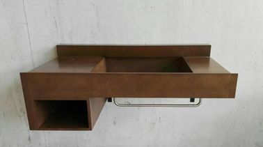 Giá tốt. Floating Modern Bathroom Vanity Cabinets Brown Color With Professional Custom trực tuyến