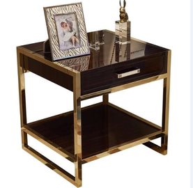 Giá tốt. High End Hotel Bedside Tables 1 Drawer For 5 Star , Marble Top Nightstand trực tuyến