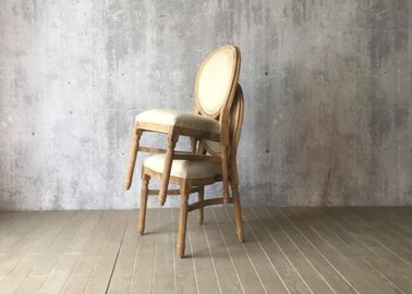 Giá tốt. Elegant Oak Wood Round Back Dining Room Chairs Fabric Leisure For Hotel / Restaurant trực tuyến