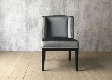 Giá tốt. Grey Velvet Wood And Fabric Dining Room Chairs Indoor Type French Style trực tuyến