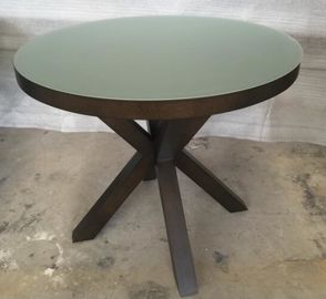 Giá tốt. 6MM Tempered Glass Top Round Dining Table Hotel Interior Furniture ISO Listed trực tuyến