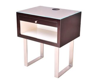 Giá tốt. Bedroom Solid Wood Night Stand For 5 Star Hotel / Metal Frame Bed Side Tables trực tuyến