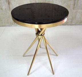 Giá tốt. Gold Plated Modern Living Room Coffee Table With Tempered Glass , Fully Assambled trực tuyến