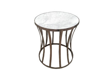 Giá tốt. Gold Metal Base Living Room Side Tables For Hotel Furniture , Modern Round Coffee Table trực tuyến