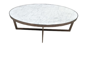 Giá tốt. Indoor Furniture Stone Top Living Room Coffee Table White Quartz With Metal Base trực tuyến