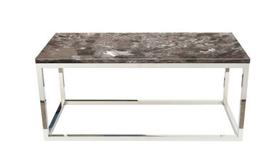 Giá tốt. Stone Top Metal Living Room Coffee Table Bedroom Side Tables Stainless Steel Polished trực tuyến