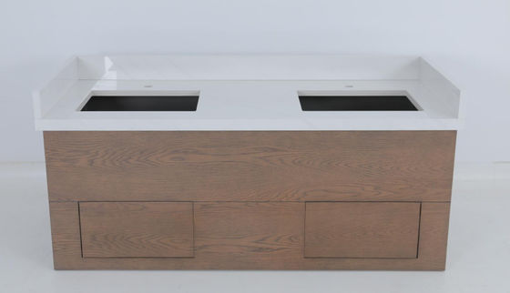 Giá tốt. Khách sạn thương mại Oak Veneer phòng tắm màu với bàn điều khiển gỗ trực tuyến