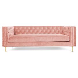Giá tốt. Home furniture Pink Velvet Fabric Event Furniture Rental with 4 Golden Metal leg solid wood Base Sofa Sets trực tuyến
