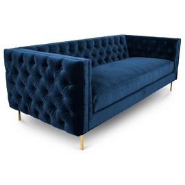 Giá tốt. Golden metal leg new model black velvet fabric  button tufted sofa sets for wedding,living room sofa trực tuyến