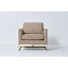 Giá tốt. Natural Linen Material Fabric Brown Color Sofas For Small Spaces , Long Life trực tuyến
