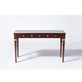 Giá tốt. Antique MDF Wooden Writing Desk With Walnut Veneer Solid Wood Legs with Three Drawer trực tuyến