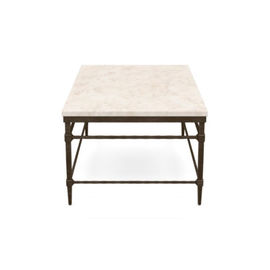Giá tốt. Vintage Metal Frame Brushed Brass Small Modern Coffee Table With Crystal Stone Veneer Top trực tuyến