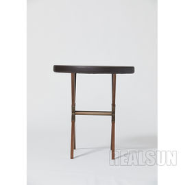Giá tốt. Circular Upholstered Top Luxury Hotel Bedroom Furniture X Base Solid Wood Legs Drink Table trực tuyến
