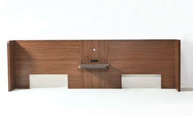 Giá tốt. Custom Made Hospitality Hotel Style Headboards Walnut HPL Queen Size With LED Lights trực tuyến