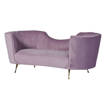 Giá tốt. Upholstery Unique Arc Baby Pink Curved Velvet Couch trực tuyến