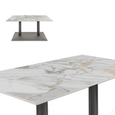 Giá tốt. Luxury Square OEM Marble Pedestal Dining Table trực tuyến