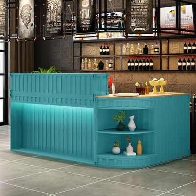 Giá tốt. Iron Type Arc Modeling Modern Bar Counter Custom Made trực tuyến