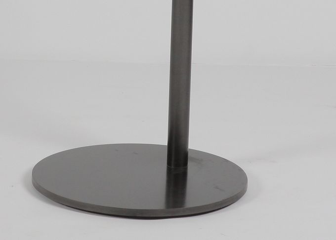 Round Shape Wood And Metal Coffee Side Table Contemporary 1