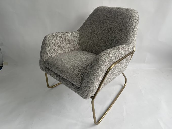 Customized Modern Fabric Chair With Stainless Steel Frame 1
