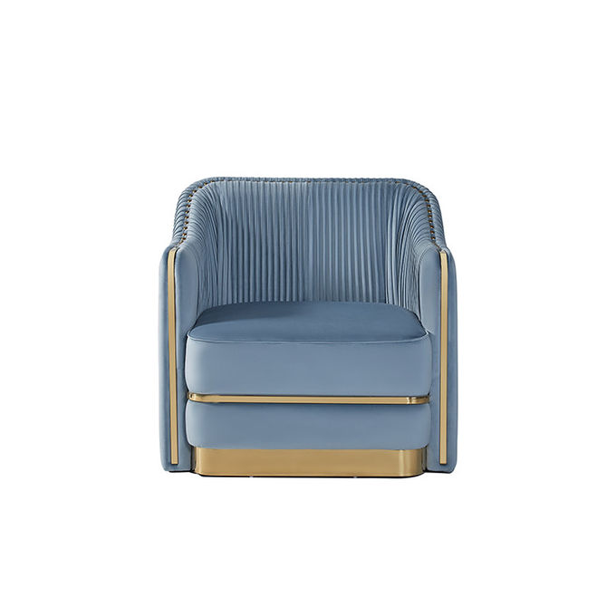 Single Contemporary Living Room Sofa With Gold Stainless Steel Base 2