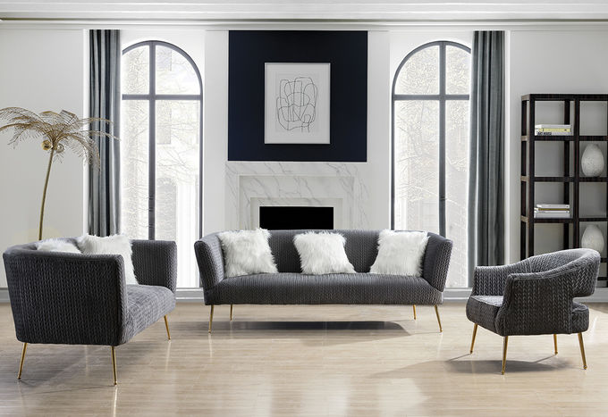 Modern Furniture 2 Seats H74cm Fabric Living Room Sofa 1