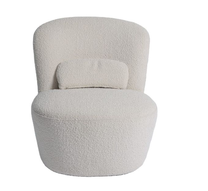Single Beige Velvet Armchair Modern Fabric Sofa Chair 75*82*70cm 0